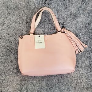 G.H. BASS & CO REVERSIBLE BAG ||| PINK/CREAM NWT